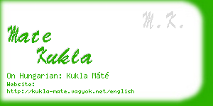 mate kukla business card
